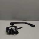 Cressi Pano 3 Panoramic Wide View Mask Dry Snorkel Set with Combo Snorkeling Bag, All Black