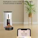 Petory Automatic Cat Feeders Wi-Fi - 4L Dry Food Dispenser for Cats and Dogs 10 Meals per Day Smart Pet Feeder with Desiccant Bag Dual Power Supply 10S Voice Recorder