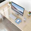 NATRKE Clear Desk Mat Pad, 35.4"x19.7" Large Transparent Computer Desk Mat Plastic Desktop Protector, PVC Writing Pad with Round Edge, Waterproof Wipeable Non-Slip Table Protector for Home Office