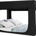 Quinnsus Bed Tent Bed Canopy Twin Size Tents for Adult and Kids - Portable Sleeping Bed Tents 80% Blackout with 4 Doors Breathable Private Space Tents(Mattress Not Included)