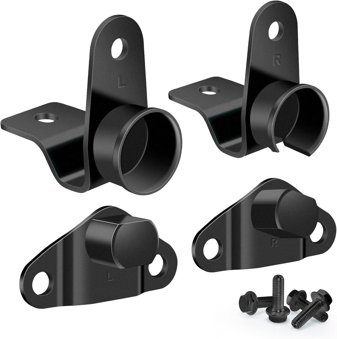 Tailgate Hinge Kit Compatible with 1999-2007 Chevy Chevrolet Silverado GMC Sierra 1500 1500HD 2500 2500HD 3500 Classic / 2005-2006 Hummer H1 H2 H3, Replaces # 38642,15074252,15074253,15078745,15078746 (Black)