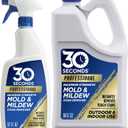 30 SECONDS Pro Mold and Mildew Stain Remover | Scrub Free | Brighter Results Instantly | Ready To Use | 32 oz Spray Bottle, 1 Gallon Refill (80 Fl Oz (Pack of 2)