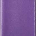 CASMONAL Premium Leather Checkbook Cover for Men and Women Checkbook Holder Wallet RFID Blocking (Lavender)