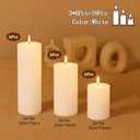 18 Pcs White Pillar Candles Bulk Set，2x3 2x4 2x6 Inch - 12 Each Size，Hurricane Candles，Dripless Unscented Smokeless，Gives You a Better Atmosphere When Organizing an Event Party.
