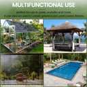 [WindscreenSupplyCo] 60-70% 8 FT X 16 FT Mesh Tarp/Shade Cloth 9-Needle Knitted Heavy Duty Black with Grommets for Green House, Garden, pergola, Pools, Dump Truck - MT0816BLKX1