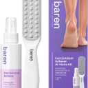 Baren Foot Callus Remover Kit |1-Min Spray & Peel |13 Naturally derived ingredients |Professional Level Gentle Removal of Dead Skin |Premium Grade Stainless Steel |3.3oz Callus Peeling Spray+Foot File