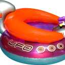 SWIMLINE ORIGINAL Inflatable UFO Spaceship Pool Float Ride On With Fun Constant Flow Laser Ray Gun Water Squirter For Kids | Cool Retro Style | For Beach Ocean Pool Lake | Extra Thick Large Floatie