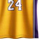 Kids Basketball Jerseys #24 Mesh Sleeveless Tank Top Shorts Socks for Boys Girls 3PC Athletic Training Uniforms (Gold) 140