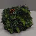 Liliful 1 Set Lighted Artificial Christmas Urn Filler 18 Inch, Battery Operated Pre Lit Artificial Christmas Tree Outdoor Light up Planter Filler Lighted Xmas Trees with LED Lights Timer (Novel)