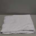 UGASA 14x36 Inch Pillow Cover Pack of 1 Soft Boho Stripe Corduroy Large Long Rectangular Lumbar Cushion Cover Farmhouse Decorative Throw Pillowcase for Bed Couch Sofa Bedroom Living Room, Pure White