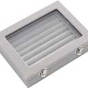 Jewelry Box Rings Case Earrings Organiser Necklace Storage Display Case Jewelry Box With Lid Gray