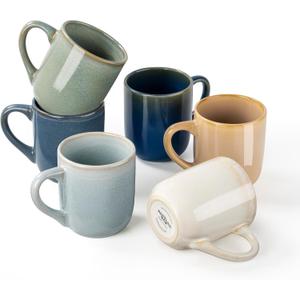 Bestone Coffee Mugs Set of 612 oz Coffee Mugs, Ceramic Mugs with Handles,Cups Microwave & Dishwasher safeVibrant Colors