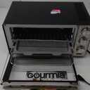 Gourmia GTF7350 6-in-1 Multi-function, Stainless Steel Air Fryer Oven - 6 Cooking Functions - Fry Basket, Oven Rack, Baking Pan & Crumb Tray, Included + Recipe Book (Silver)
