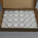 Housecret 24 Pack Warm White Unscented Clear Glass Filled Votive Candles. Hand Poured Wax Candle Ideal Gifts for Aromatherapy Spa Weddings Birthdays Holidays Party