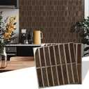 20 Sq.Ft. Peel and Stick Backsplash Tile Dark Brown, Heat Resistant & Waterproof Wall Tiles Thicker Wallpaper, for Kitchen, Bathroom & Fireplace, 3D Gel Design 20 Sheets (12"x12")