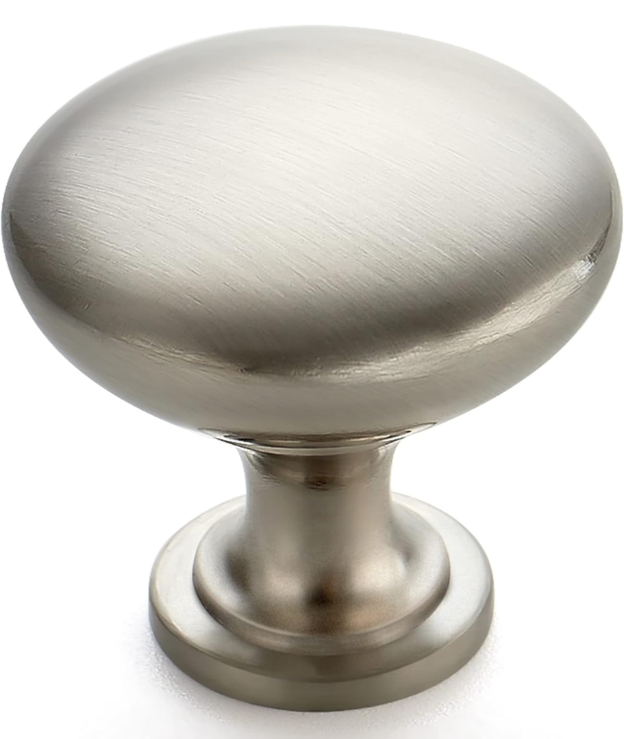 Ravinte 30 Pack Brushed Nickel Round Zinc Cabinet Knobs for Kitchen Bathroom Closet Dresser Cabinets