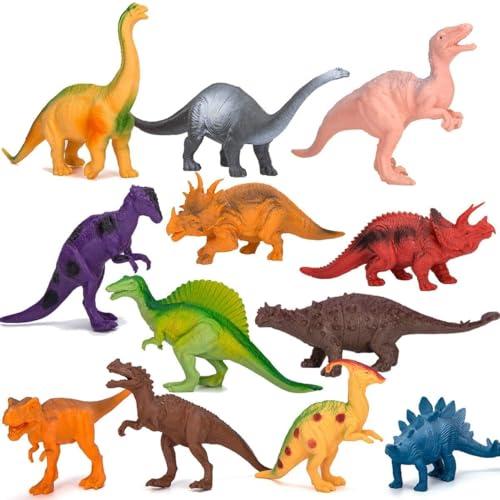 Kimicare Kids Dinosaur Figures Toys, 12 Pcs Jumbo Plastic Dinosaur Toys for Kids 3-5, STEM Educational Realistic Dinosaurs Figurine Playset for Boys Girls Toddlers Kimicare Kids Dinosaur Figures Toys, 12 Pcs Jumbo Plastic Dinosaur Toys for Kids 3-5, STEM Educational Realistic Dinosaurs Figurine Playset for Boys Girls Toddlers