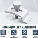 Blulu 24 Pcs T 8726 1/4 Inch Aluminum Storm Door Panel Clip Storm Window Screen Clips Screen Door Hardware (White)