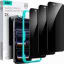 ESR 3 Pack for iPhone 17 Pro Max Privacy Screen Protector, Antispy Tempered Glass Privacy Screen Protector with Easy Installation Tool, MicroCurved Edges, Case Friendly