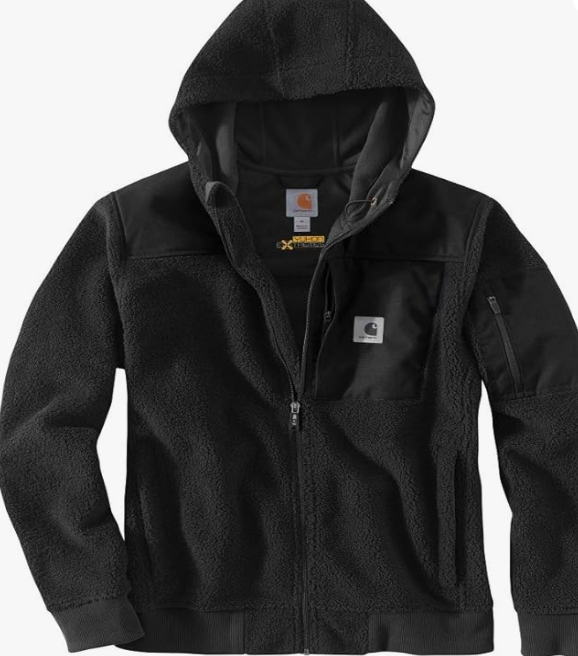 Carhartt Mens Yukon Wind Fighter Fleece Active Jacket Fleece Jacket, Black, Small