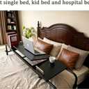 Overbed Bedside Table Over The Bed Table with Wheels Height Adjustable Medical Tilt Top Hospital Bed Table Laptop Standing Lap Desk Cart Table Stand for Bed Hospital Home Office Use Bed Trays Desk