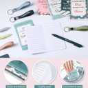 PerKoop 48 Pcs Inspirational Gifts Bulk Motivational Notepads Ballpoint Pens Keychains Set Classic Notebook Journal Lined for Teachers School Office Party Favor Supplies