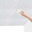 Ceiling Tiles, Peel and Stick Foam, Waterproof Easy to Install and Cut for Ceiling and Interior Wall Decor, 16 Pack, Covered 21 Sq.Ft (13.8 x 13.8 inch)
