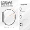 Original Metal Milanese Loop Compatible with Apple Watch Band 49mm 46mm 45mm 44mm 42mm 41mm 40mm 38mm Men and Women, Magnetic Clasp Replacement Strap for iWatch Series 10, Ultra 2, SE 9 8 7 6 5 4 (Natural)