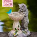 Cat Statues for Bird Bath: Outdoor Sculptures for Garden Lawn Patio Yard Balcony Porch - Unique Gifts for Mother Grandma Women