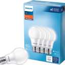 60W A19 4-Pack Basic Soft White (2700K) 800 Lumen (10W = 60W) Frosted Flicker-Free Light Bulbs