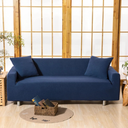 Daesar Sofa Cover Stretch, Couch Covers for Cushion Couch Loveseat Solid Color Checkered Pattern Sofa Cover Navy Blue 