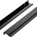 Ravinte Hardware 20 Pack Black Cabinet Handles, 11.8 Inch (300mm) Finger Edge Pulls, 8.8 Inch Hole Center, Finger Pulls for Cabinets