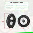 12'' Wheel & 80/100-12 3.00-12 80x100x12 Rear Dirt Bike Tire Rim for 125cc 110cc SSR CRF110F PW80 TTR110 KLX110 KLX110L DS80 JR80 Baja DR70 Off Road Pit Bike Parts with 428 Chain
