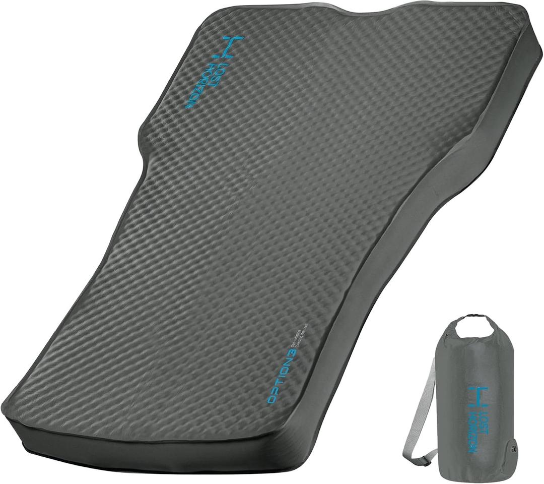 Lost Horizon Air & Foam Camping Mattress for Tesla, Self Inflating Sleeping Pad, 4.5" Thick, R-Value 13, Model S, Model S Standard - Mattress Only,Size 76 in × 49 in × 4.5 in