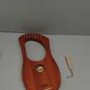 LIEKE 7 String Lyre Harp Instrument with Tuning Wrench,Metal Strings,Bag, Mahogany Body and Bone Saddle,Lyre Harp Kit Gift for Kids Adults Beginner