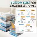 Cozy Essential Vacuum Storage Bags, 80% Compression Vacuum Seal Space Saver Plastic Packaging Bags for Clothes, Blankets, Pillow, Bedding, Comforters, Sealer Clothing Storage,30 Combo