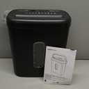Amazon Basics 8-Sheet High Security Cross Cut Paper and Credit Card Shredder with P-4 Security, Auto Shut-off, Black