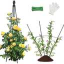 AlisisFores 2 Pack Garden Trellis for Climbing Plants, Garden Trellis Rustproof Plastic Coated Metal Plant Support for Vegetables, Vines and Rose Bushes, 120-2pcs