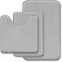 RUN HELIX Bathroom Rugs Sets 3 Piece, Soft Absorbent Memory Foam Bath Mats Set, Dry Fast Bath Mat, Machine Washable Bath Rug Set for Bathroom （Ash Gray）