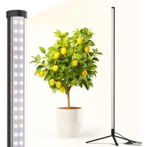 Barrina Vertical Grow Light T10, 42W 5000K, Full Spectrum LED Plant Light for Indoor,Standing Wide Coverage, 4FT Height with On/Off Switch and Tripod Floor Stand