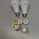 2 Pack Rechargeable Light Bulb,Emergency Light Bulbs for Power Outage Hurricane Camping 9W E27 3000K Warm 1200mAh Battery Backup Soft Light Bulbs for Lamps,Battery Bulb