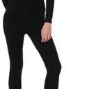 7Wins JJJ Women Catsuit Cotton Long Sleeve Yoga Bodysuit Jumpsuit/Made in USA (Large, Black)