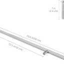 Flexzion 1 Pack Kitchen Cabinet Handles Silver Drawer Pulls 20 inch, 12.5 inch Hole Center, Stainless Steel T Bar with Satin Brushed Nickel, Hardware for Kitchen Cupboard Door Bathroom Furniture