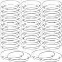 Hicarer 30 Pieces Expandable Bangle Bracelets Adjustable Silver Bracelets Wire Bangles for Jewelry Making DIY Gift Crafts