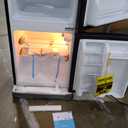 Midea WHD-113FB1 Double Door Mini Fridge with Freezer for Bedroom Office or Dorm with Adjustable Remove Glass Shelves Compact Refrigerator, 3.1 cu ft, Black