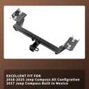 Class 3 Trailer Hitch 2-Inch Receiver Compatible with Compass 2018–2025 & 2017 Compass Built in Mexico | 4,000 lbs GTW / 600 lbs TW