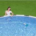 Bestway Flowclear AquaCrawl 88 Inch Pool Vacuum for 15 Feet Above Ground Pools with Removable Debris Bag, Suction Nozzle, Skimmer Head, and Adapters