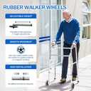 Universal Walker Wheels Replacement - 5 Inch, Wheels for Walkers for Seniors 1 Pair, Walker Feet Accessories (Grey)
