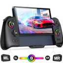 Gammeefy Switch 2 Controller Hall Effect Joysticks & Enhanced Grip One Piece Switch Joypad Replacement Switch 2 Pro Controller with 8-Color RGB Lighting, Turbo, Macros, KeyLinker App
