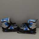 Adjustable Ice Skates for Kids Boys & Girls, 4 Sizes Adjustable, Warm & Comfortable Lining for Beginners-Ages 3-12, Outdoor & Ice Rink Skating Shoes (Large (5-8 US), Blue)